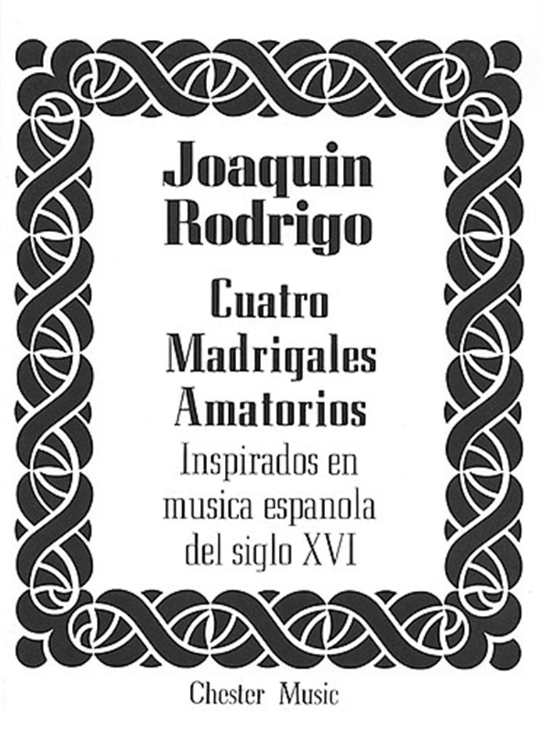 Cuatro Madrigales Amatorios Medium Voice And Piano