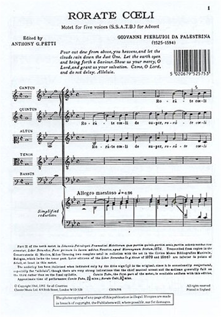 Rorate Coeli SSATB