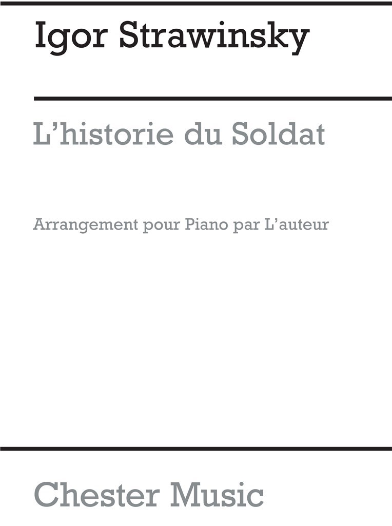 Historie Du Soldat for Piano