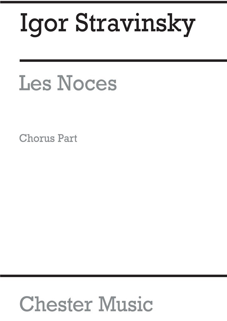 Les Noces (Chorus Part- English/German)