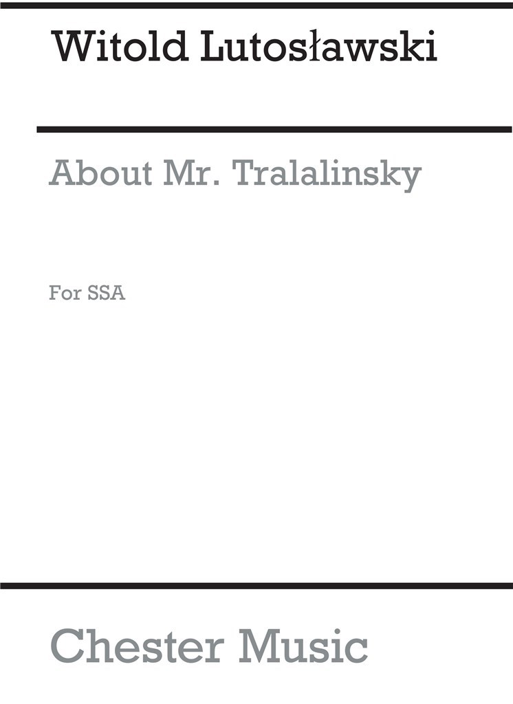 About Mr Tralalinski Chorus Part
