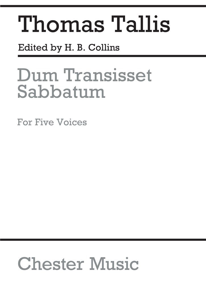Dum Transisset Sabbatum (SATTB)