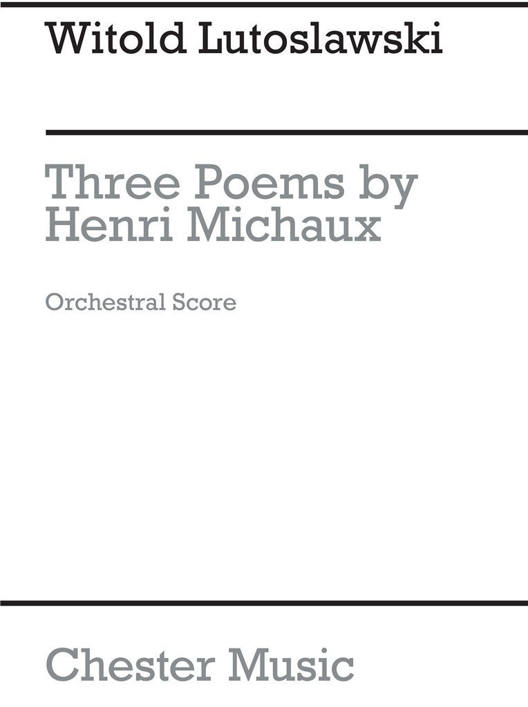 Trois Poemes D'henri Michaux