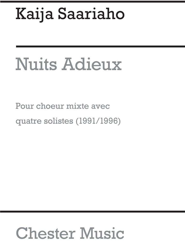 Nuits Adieux (SATB)