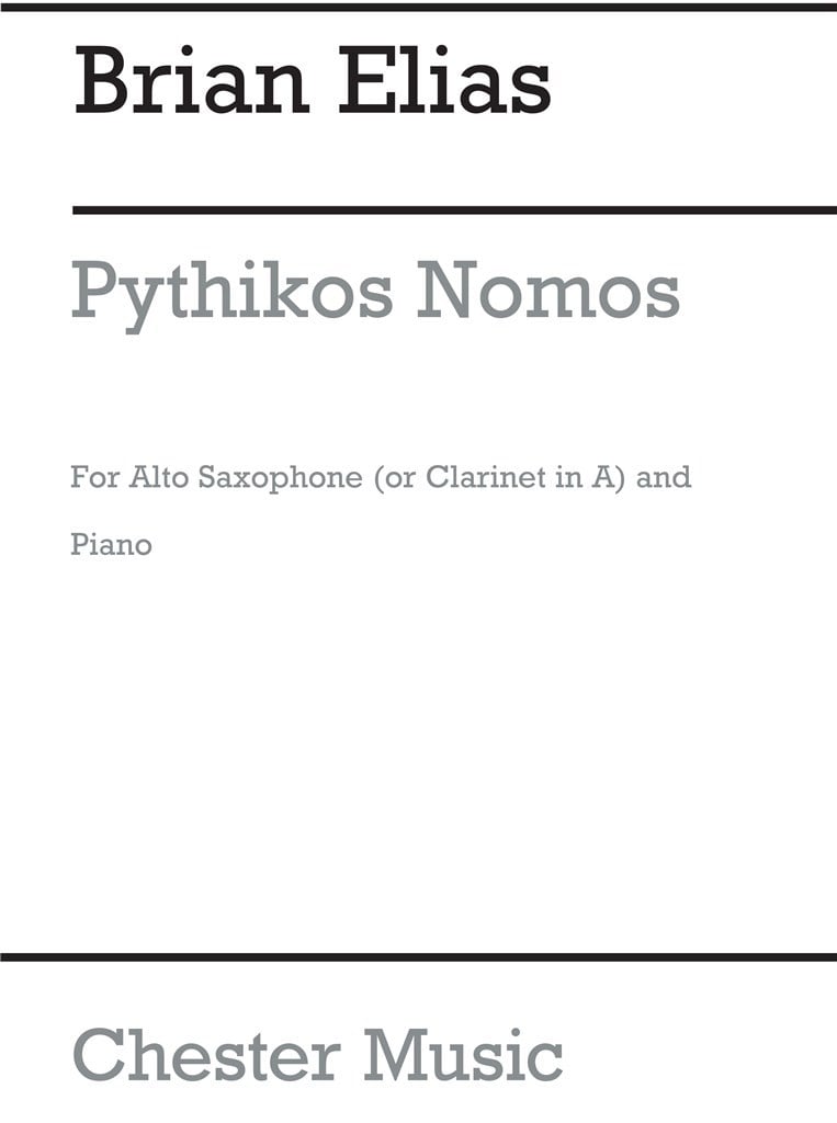 Pythikos Nomos For Alto Sax And Piano