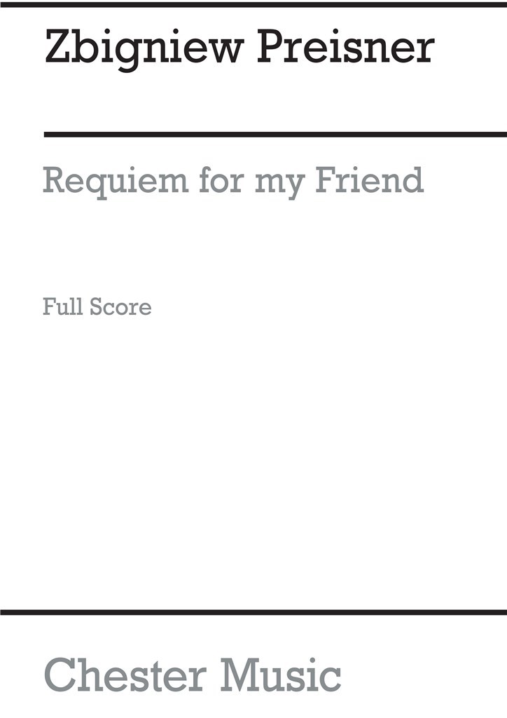 Requiem For My Friend (Full Score)