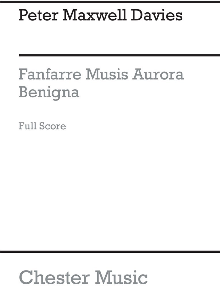 Fanfare Musis Aurora Benigna