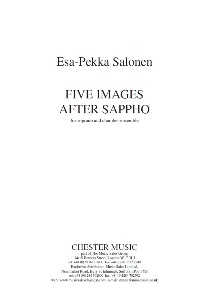 Five Images After Sappho