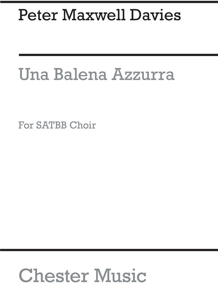 Una Balena Azzura (A Blue Whale)