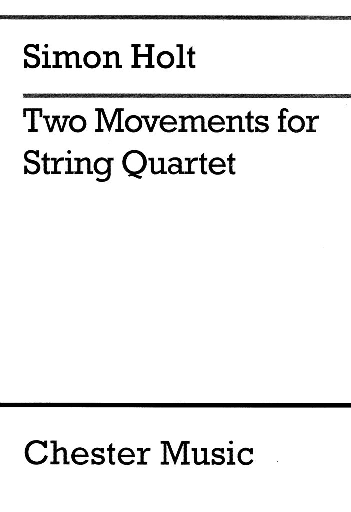Two Movements For String Quartet Score