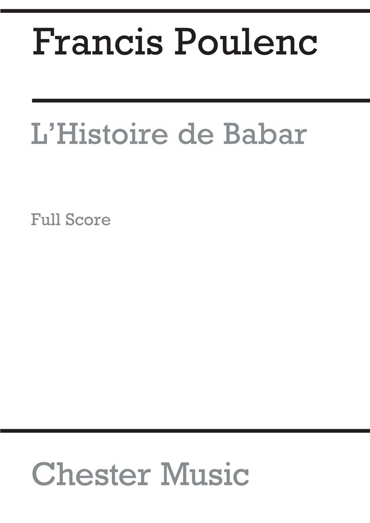 L'histoire De Babar (Full Score)