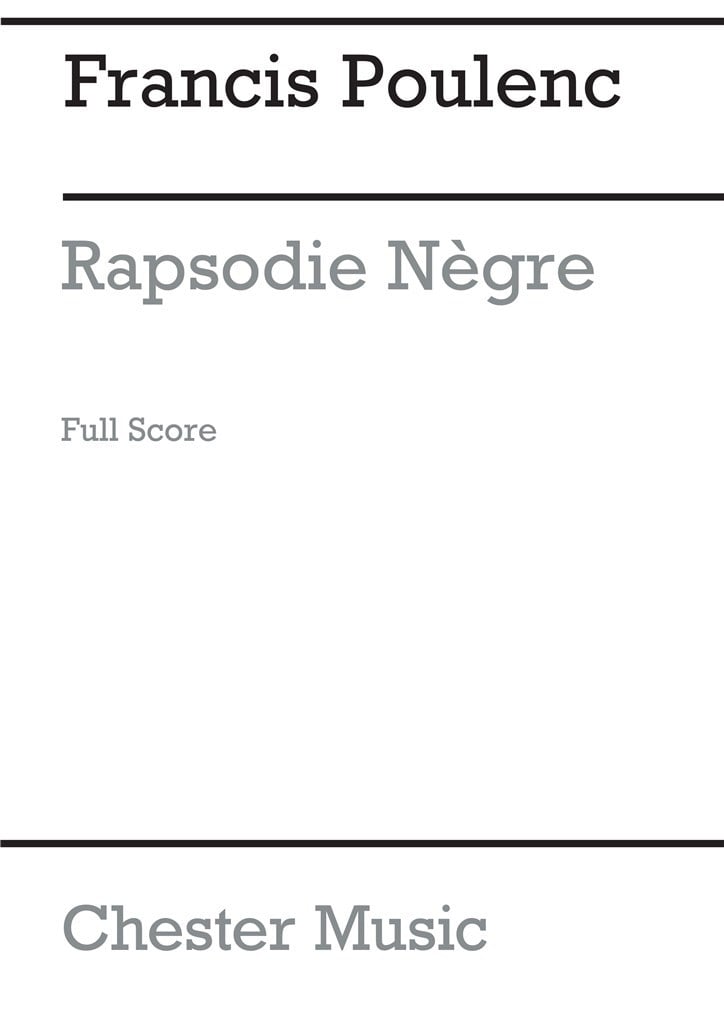 Rhapsodie Negre (Full Score)