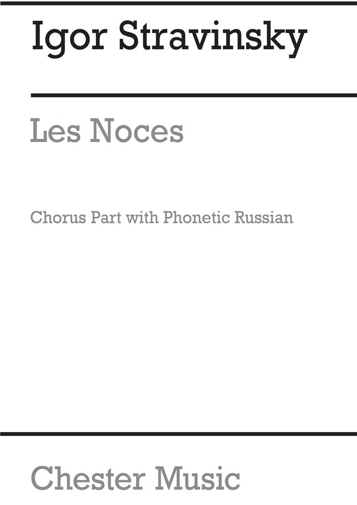 Les Noces (Chorus Part)