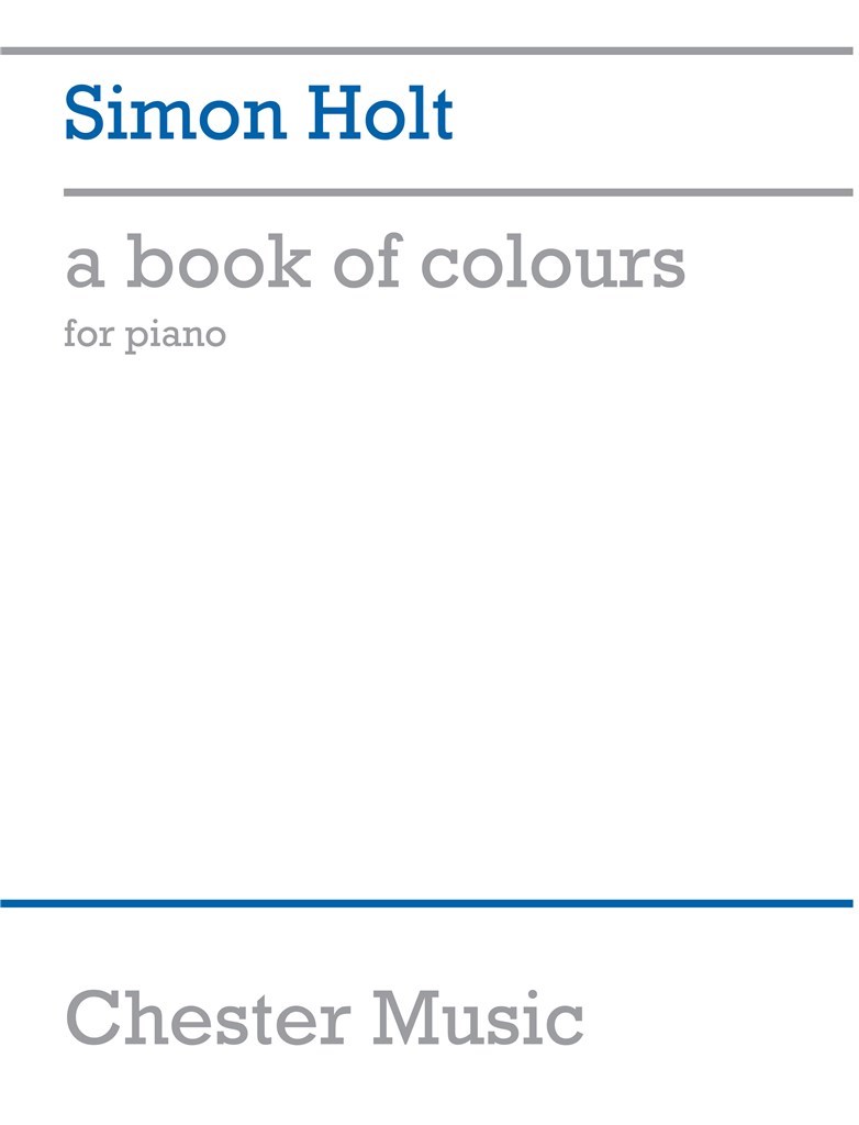 A Book Of Colours Piano Score