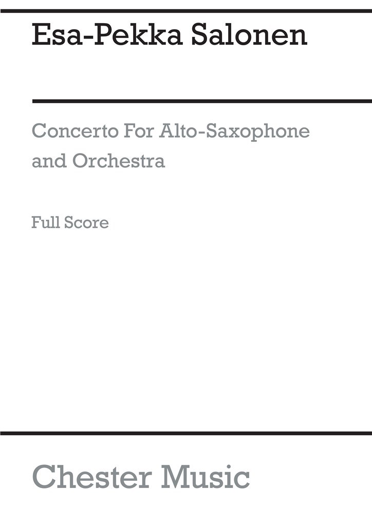 Concerto For Alto Saxophone And Orchestra