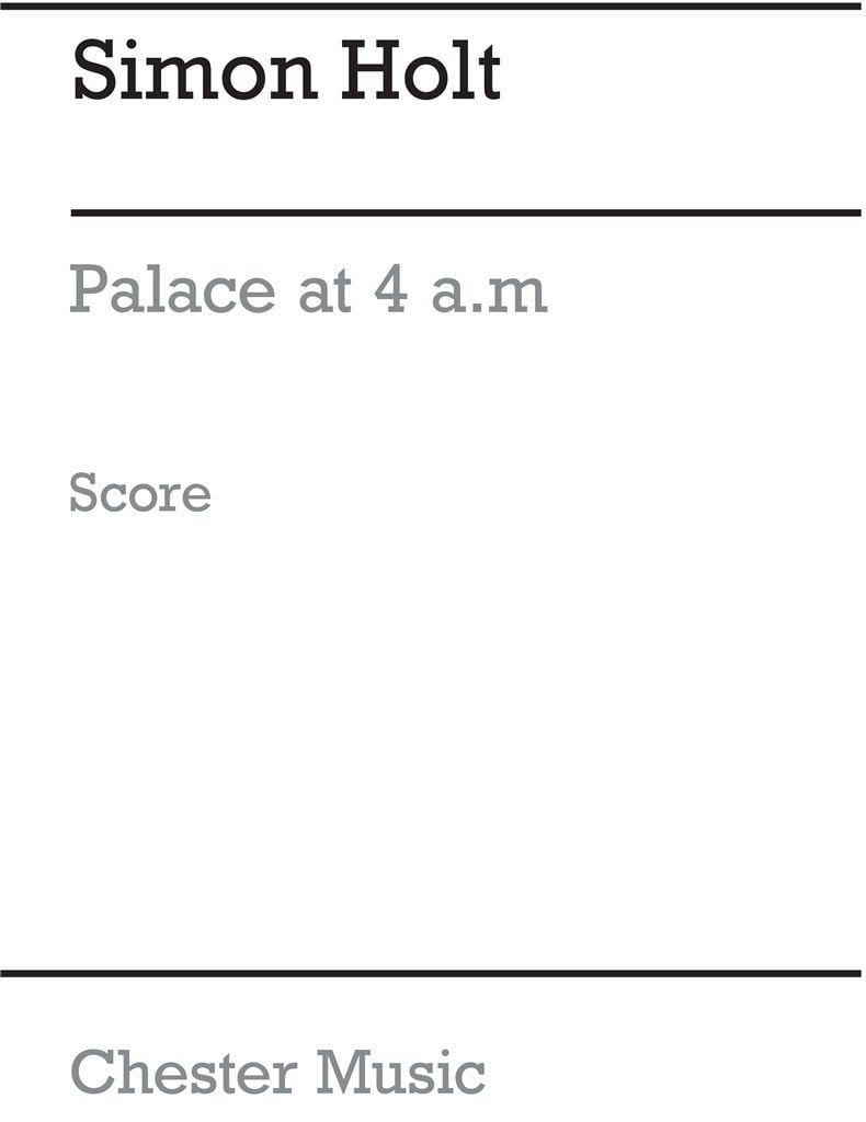 Palace At 4 a.m.