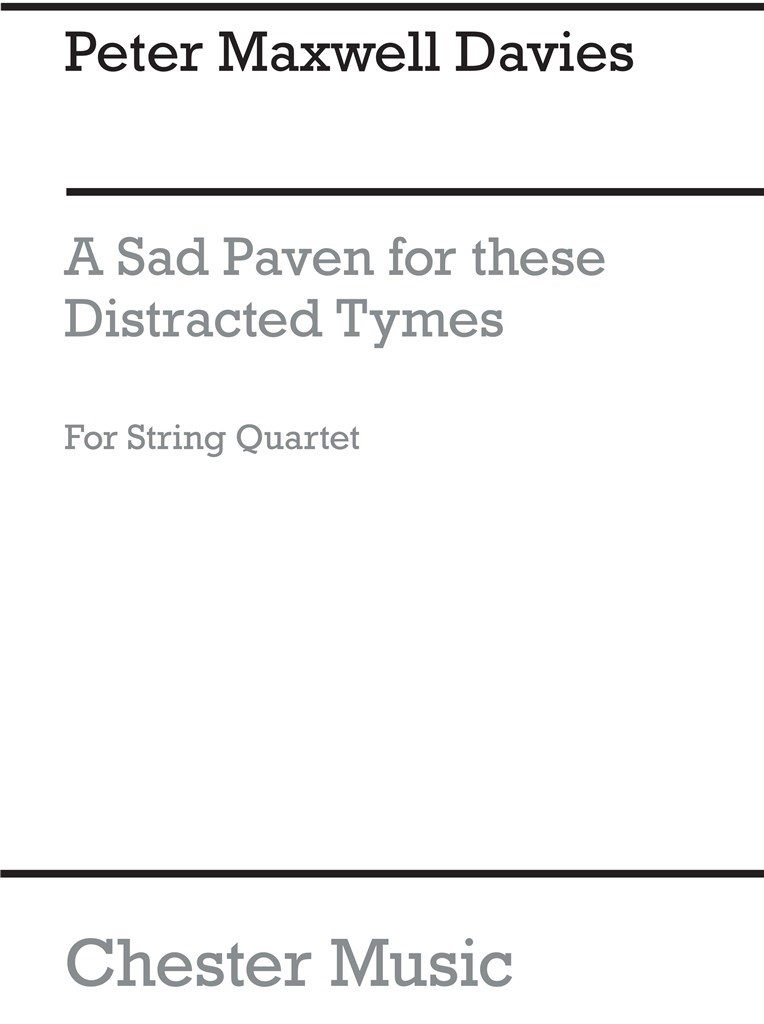 A Sad Paven For These Distracted Tymes (Parts)