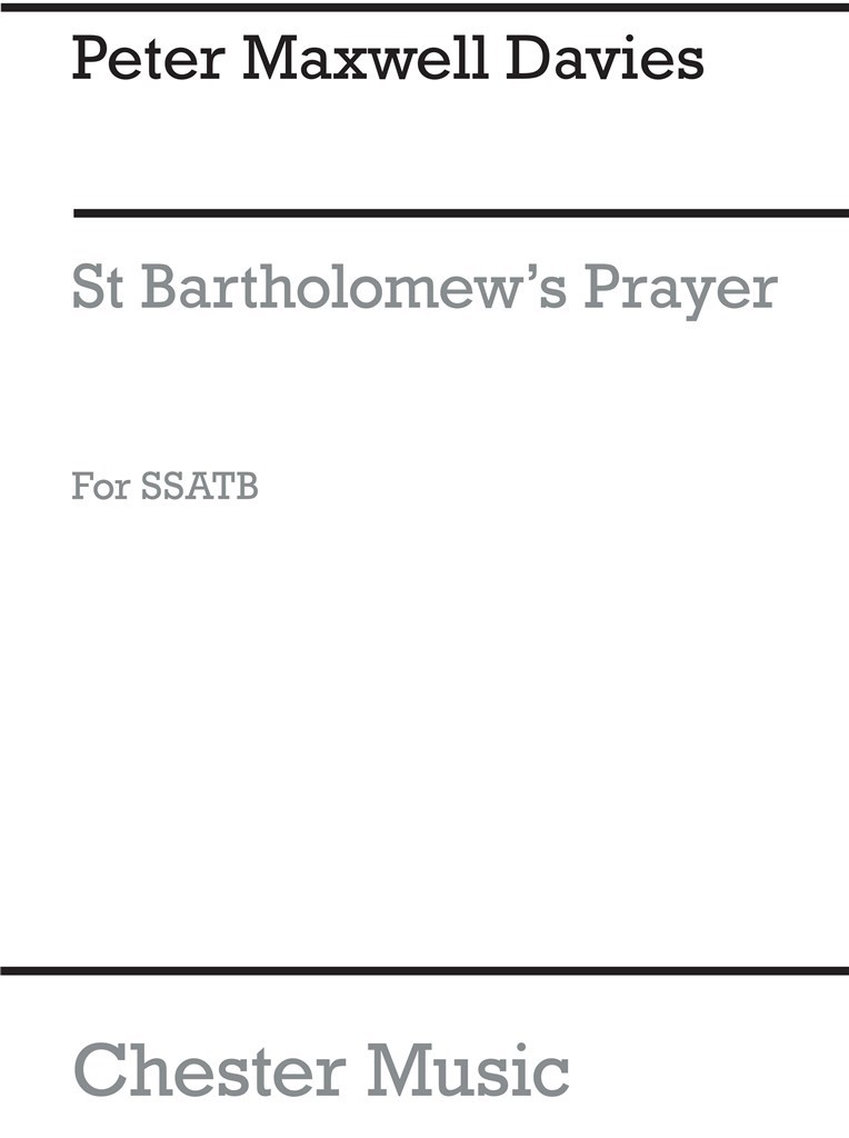 St. Bartholomew's Prayer