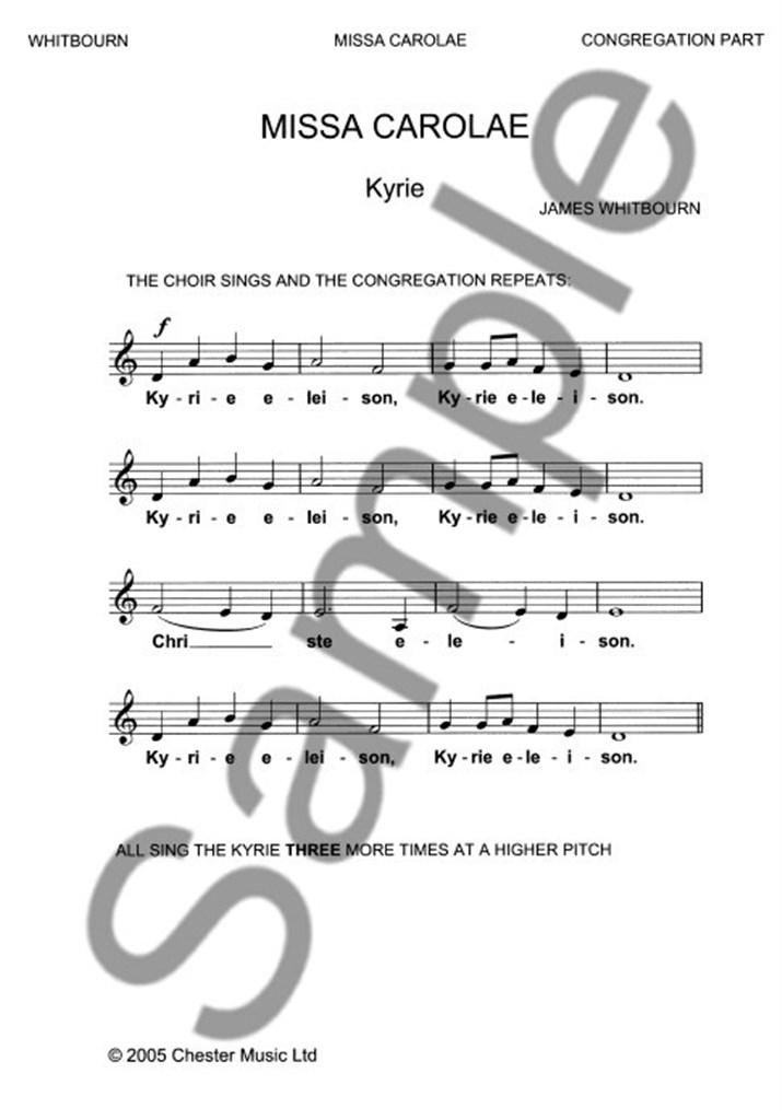Missa Carolae (Congregation Part) Pack Of 50