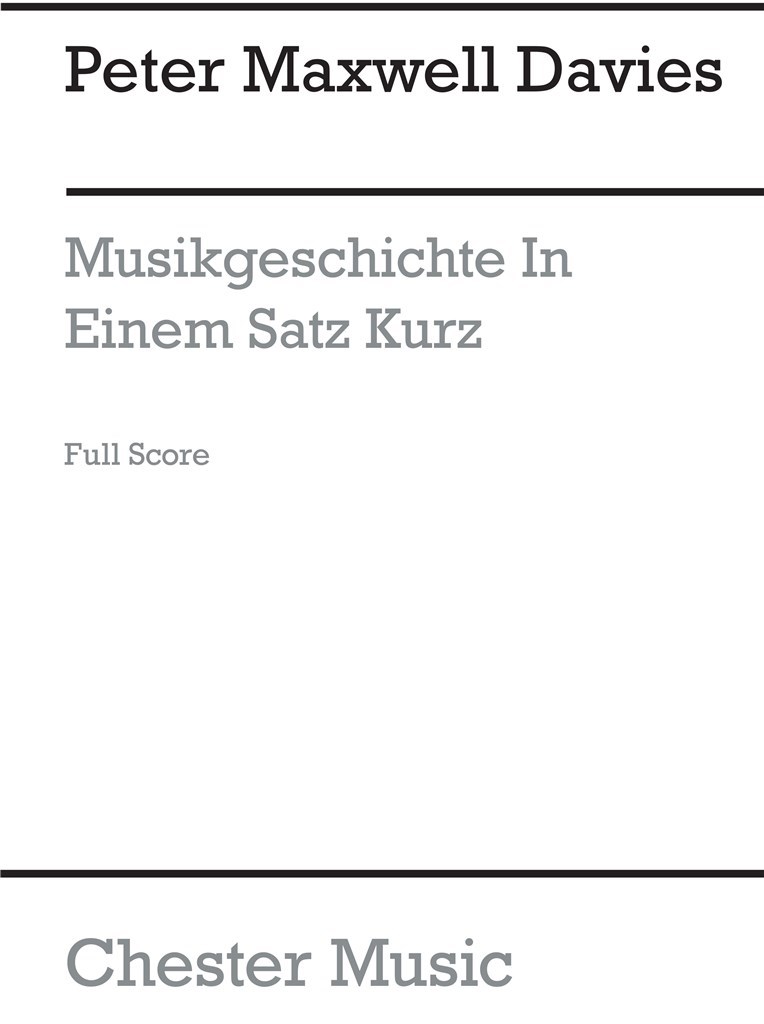 Musikgeschichte In Einem Satz, Kurz