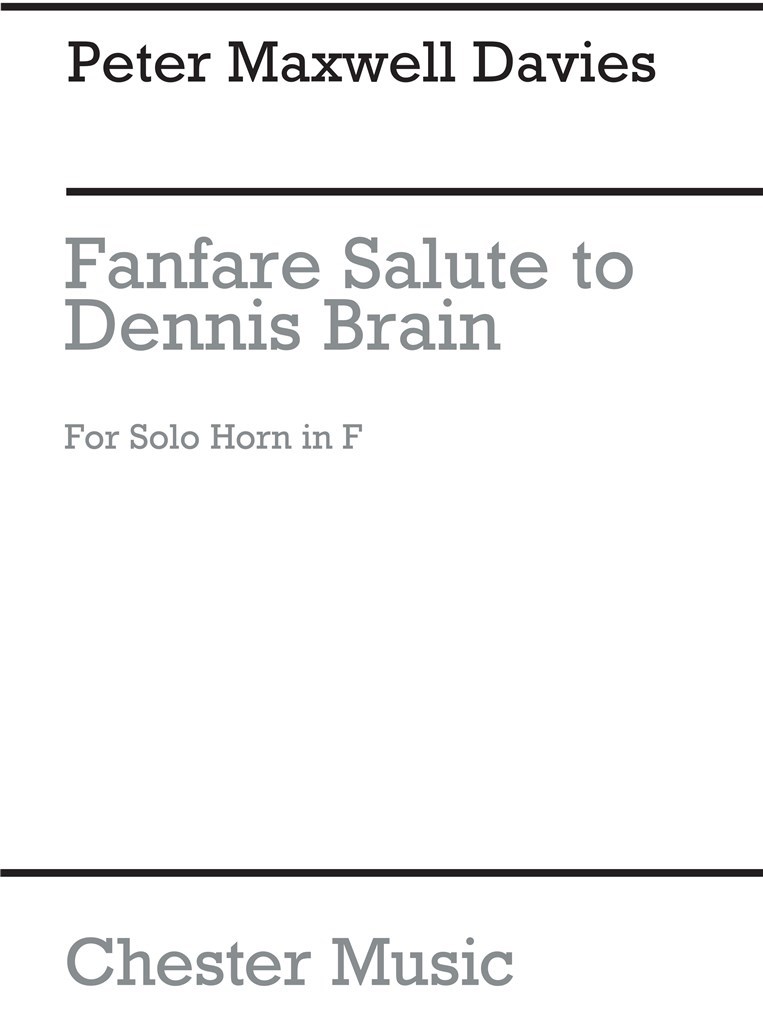 Fanfare-Salute To Dennis Brain (Solo Horn)