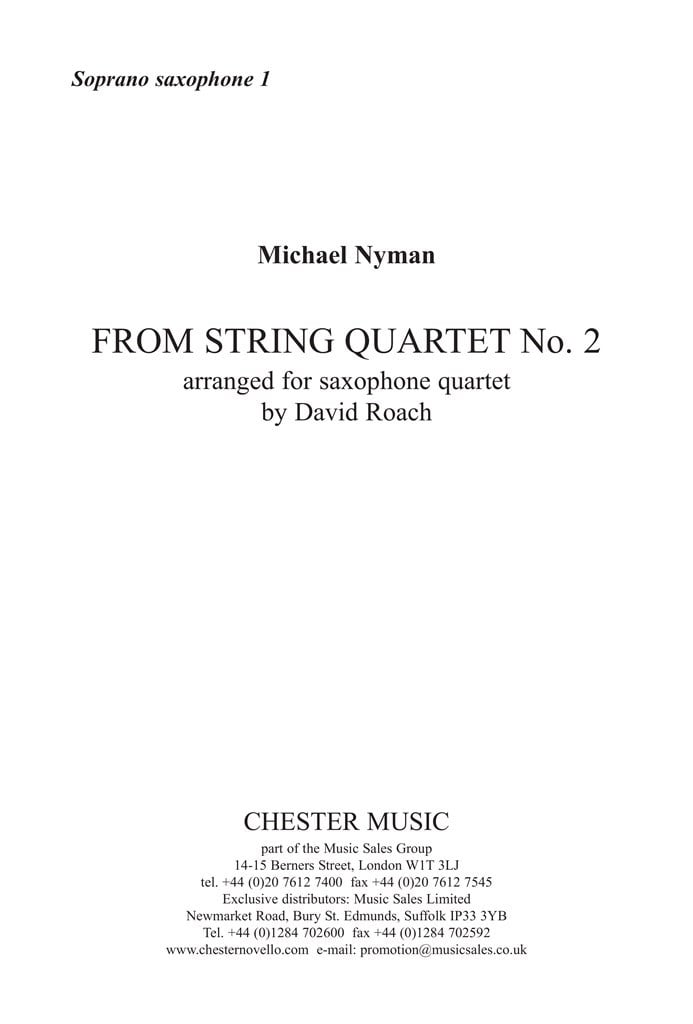 From String Quartet No.2 (Parts)