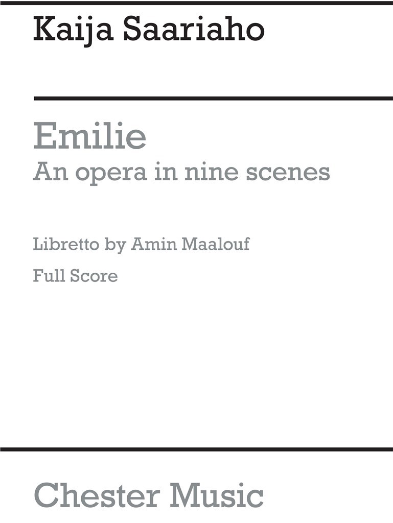 Emilie Opera In Nine Scenes