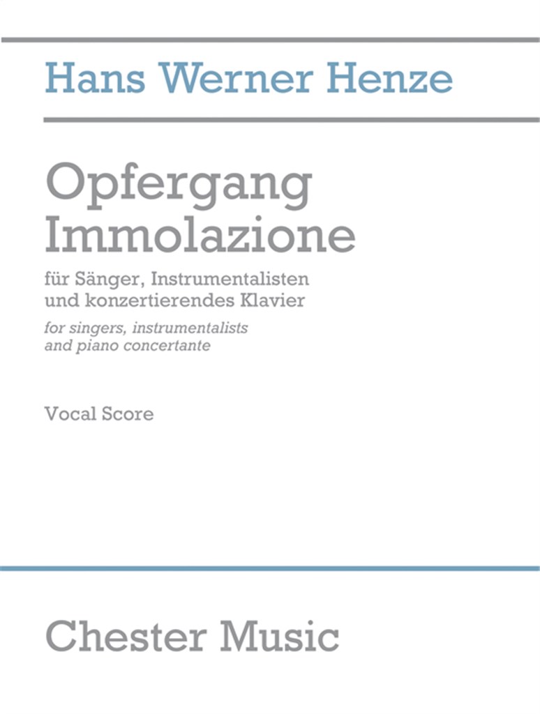 Opfergang Immolazione