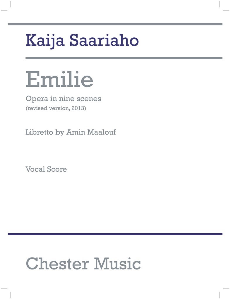 Emilie Opera In Nine Scenes