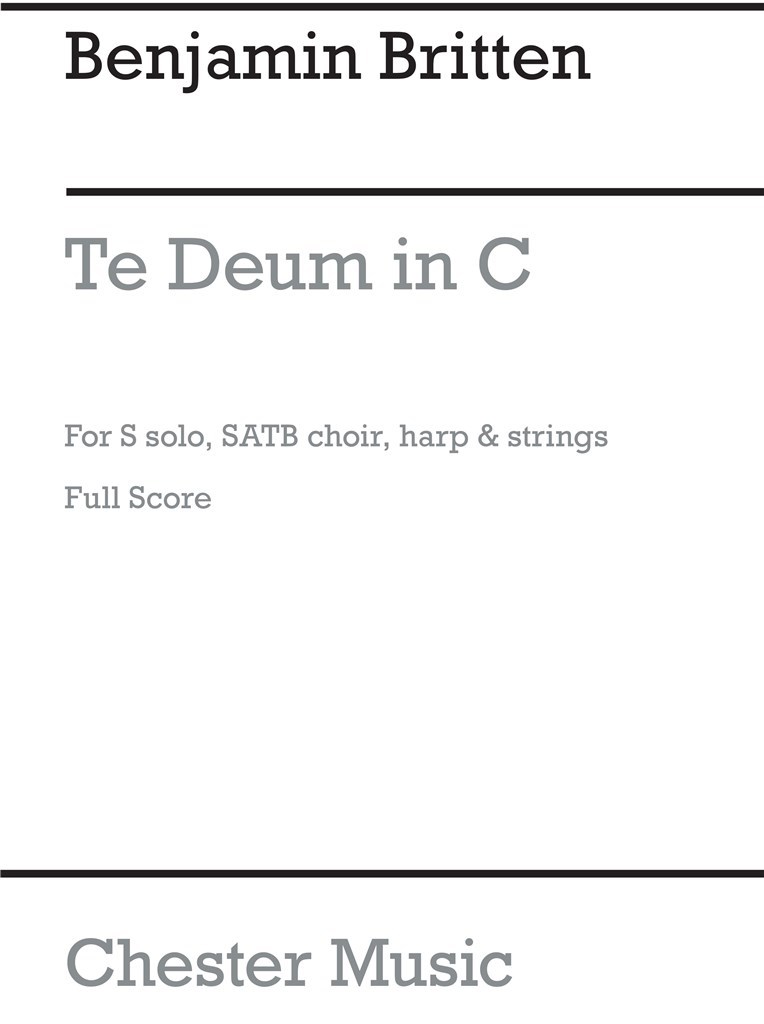 Te Deum In C (SATB/Orchestra)