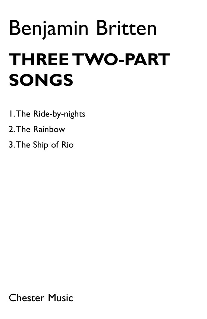 Three Two-Part Songs