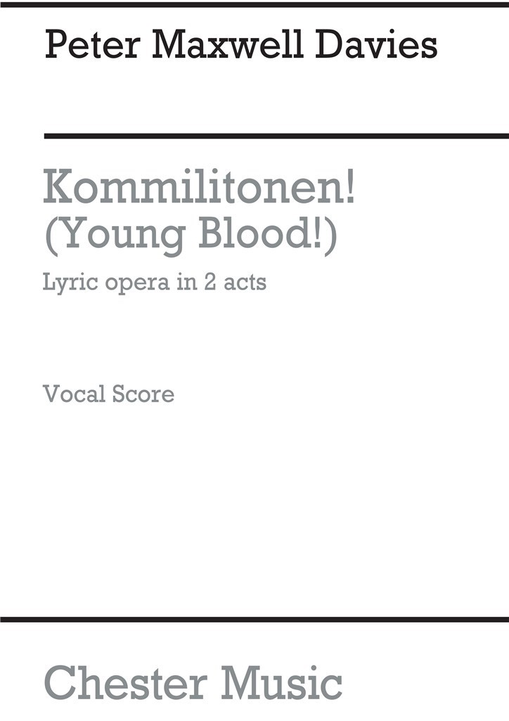 Kommilitonen! (Young Blood!) - Vocal Score