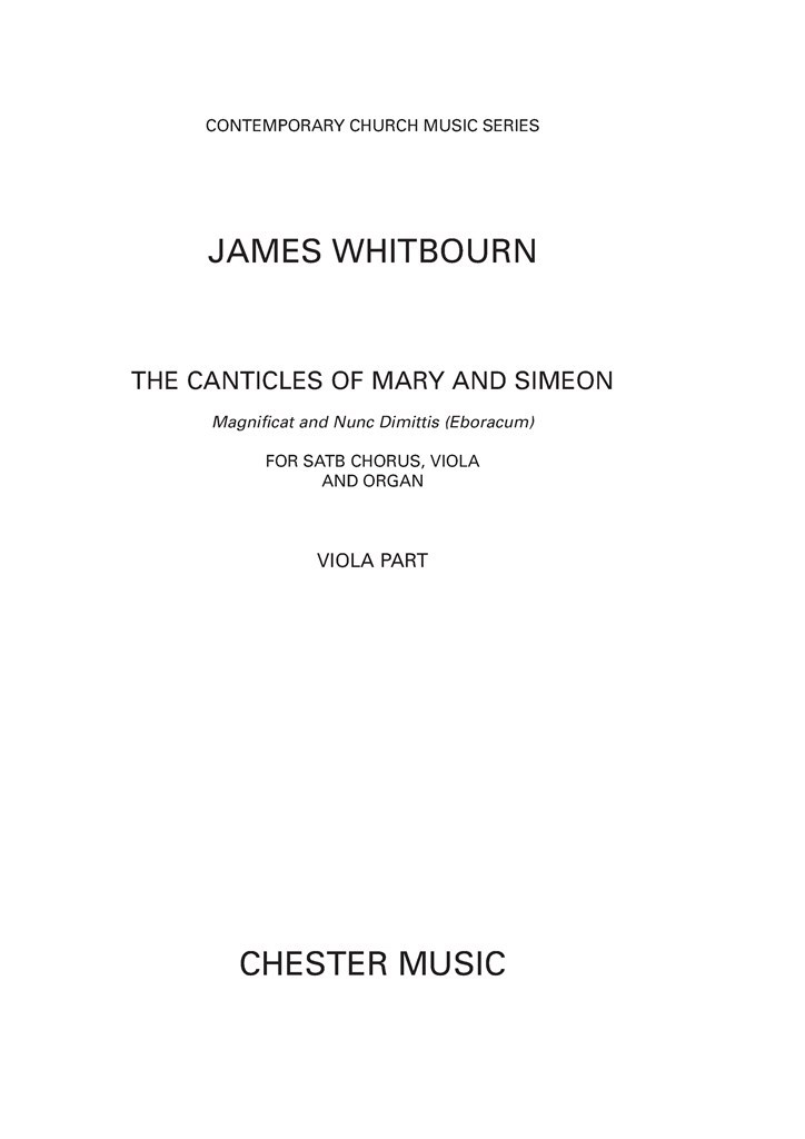 The Canticles of Mary and Simeon