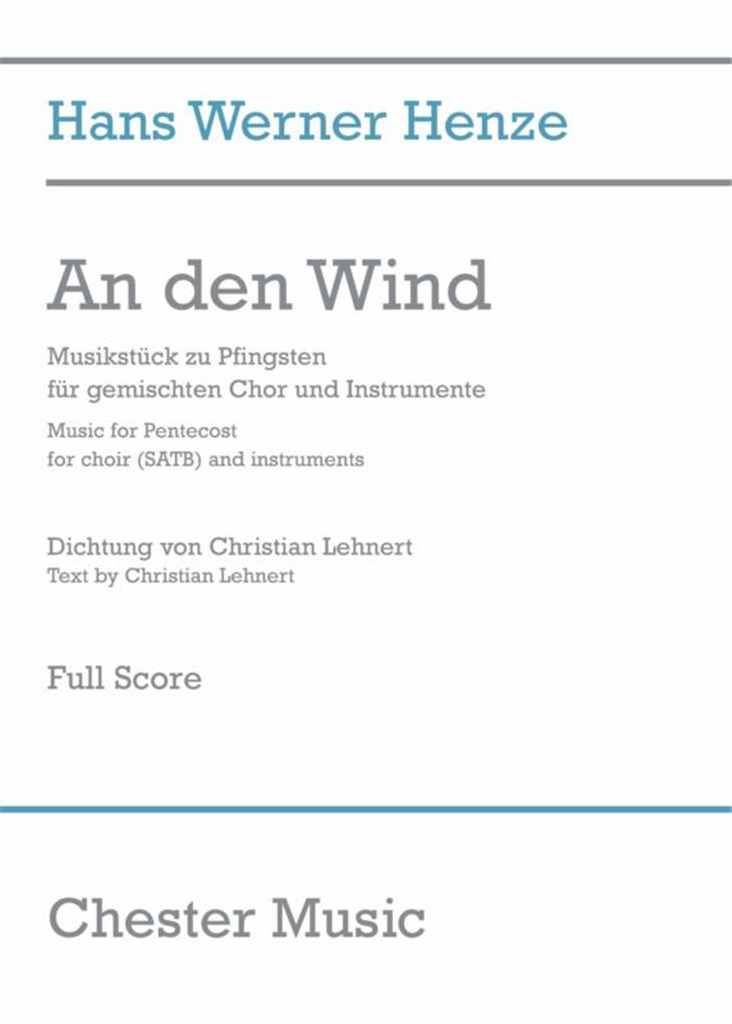 An Den Wind (Full Score)