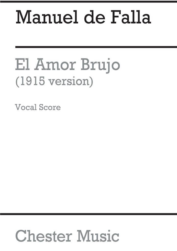 El Amor Brujo (1915 Version) - Vocal Score