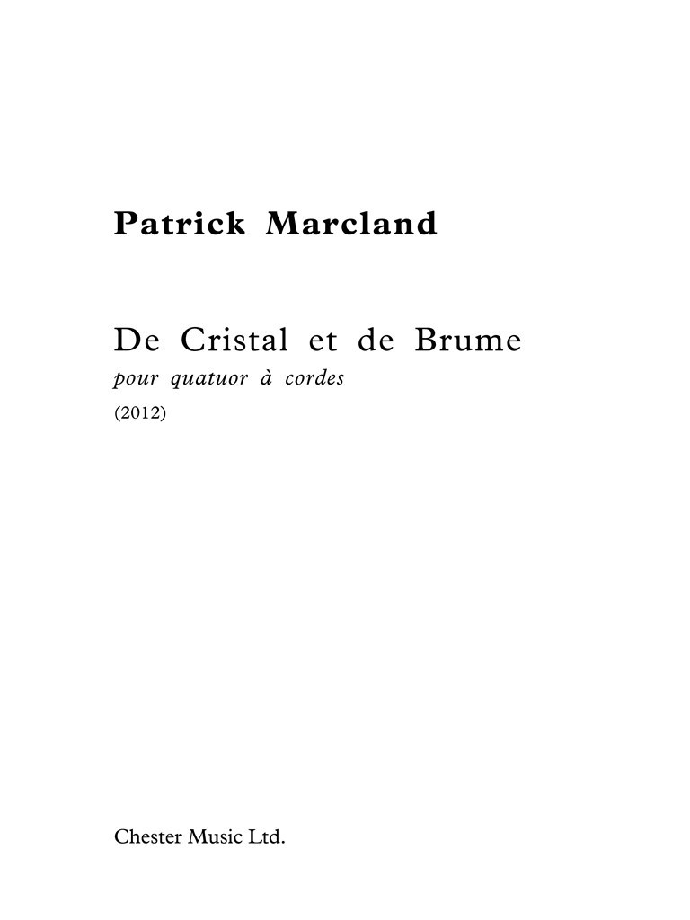 De Cristal Et De Brume