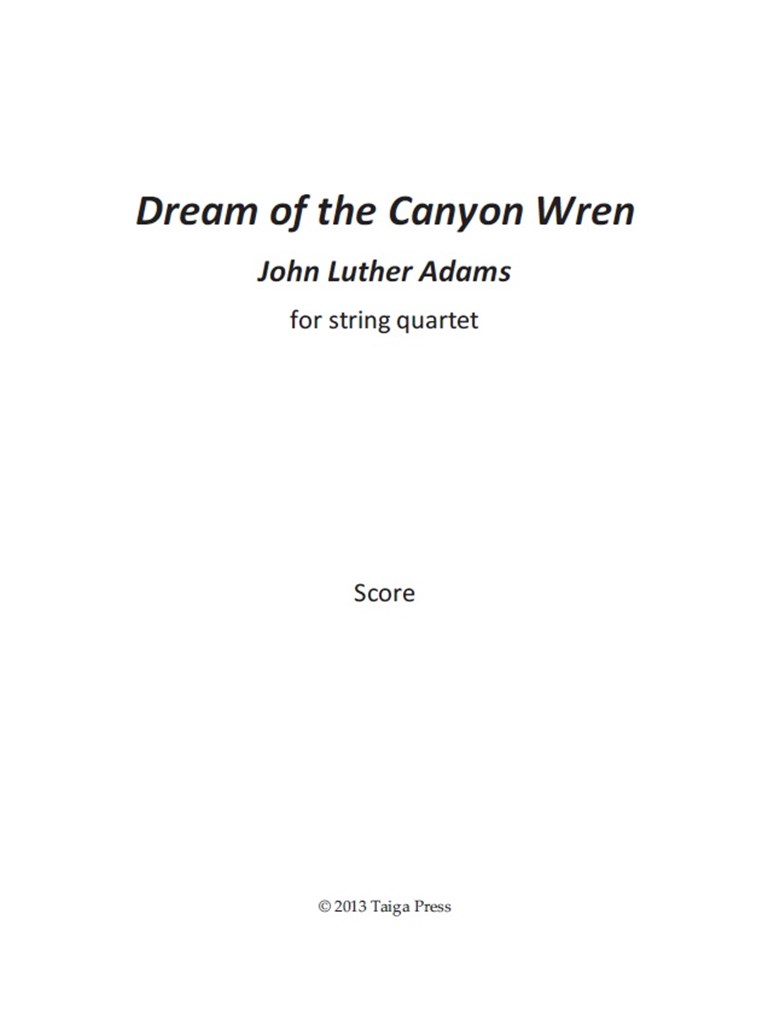 Dream of the Canyon Wren