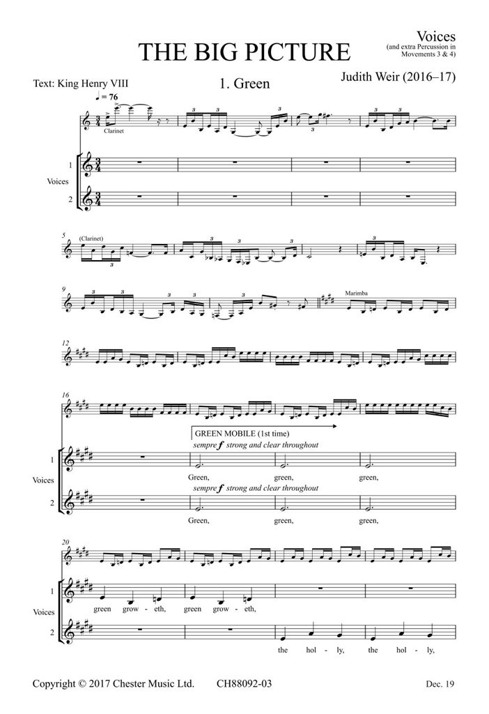 The Big Picture (Voices/Extra Percussion Parts)