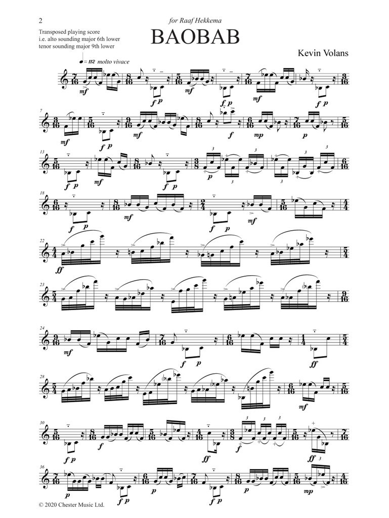 Baobab (for saxophone)
