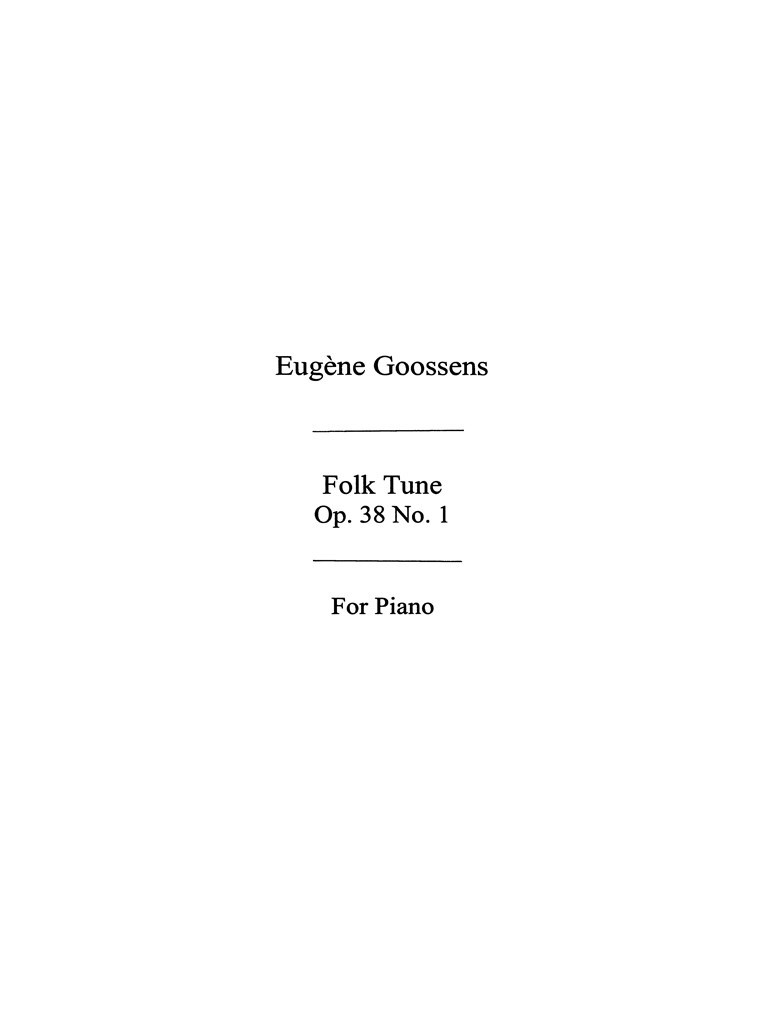 Folk Tune Op. 38 No. 1