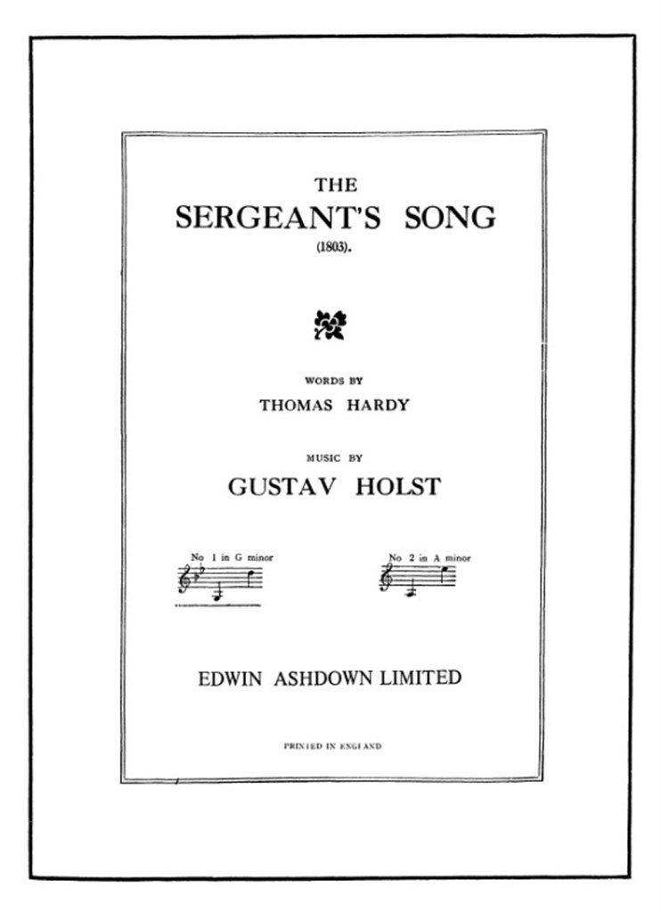 The Sergeant?S Song Op. 15 No. 3