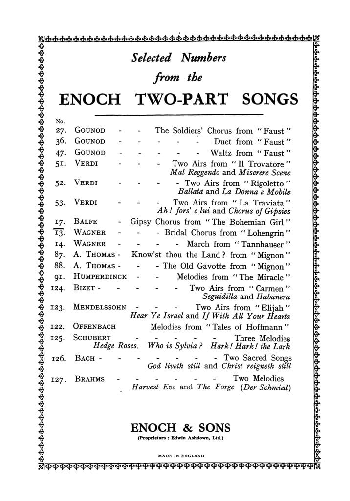 Gypsy Chorus From Bohemian Girl