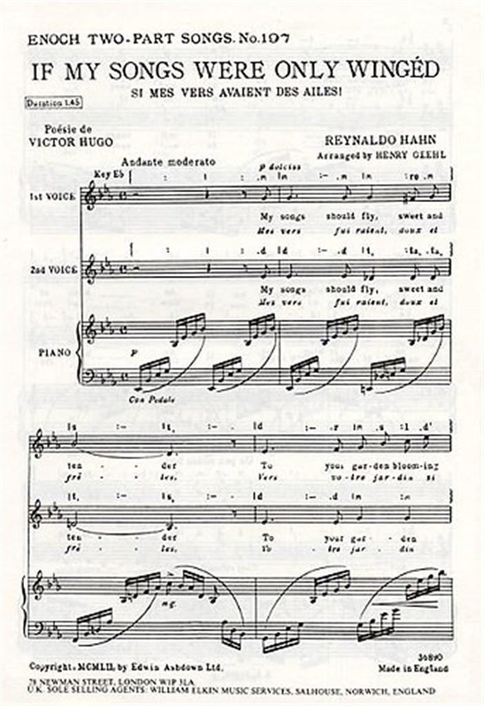 If My Songs Were Only Winged