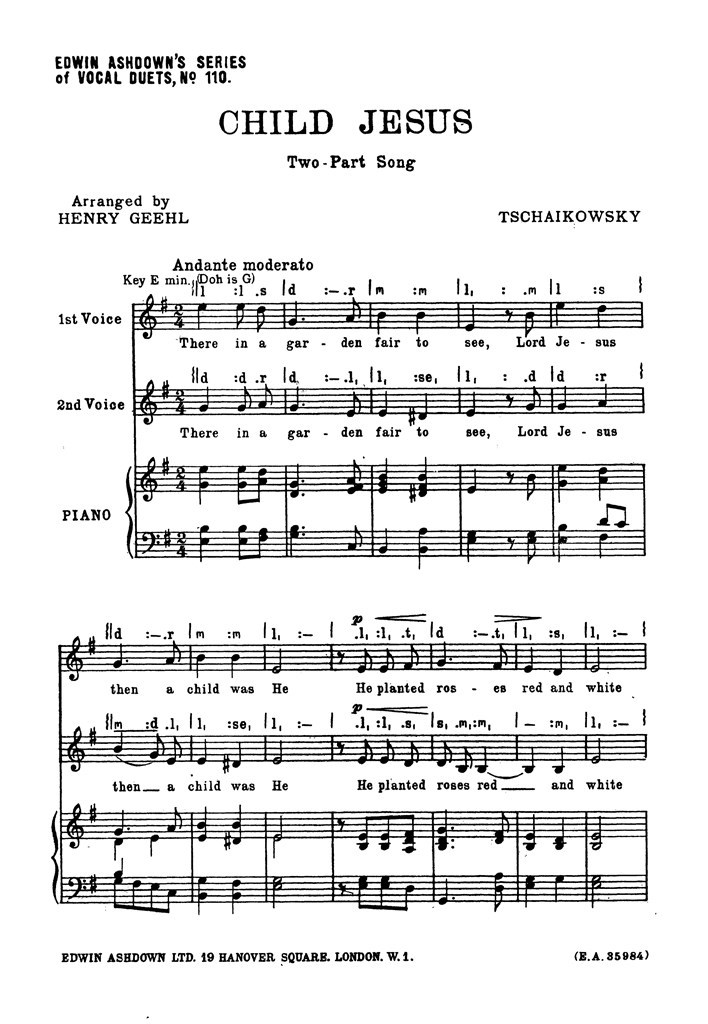 Child Jesus Two Part Song