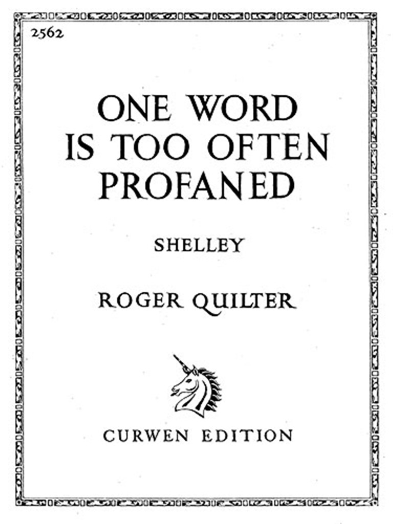 One Word Is Too Often Profaned