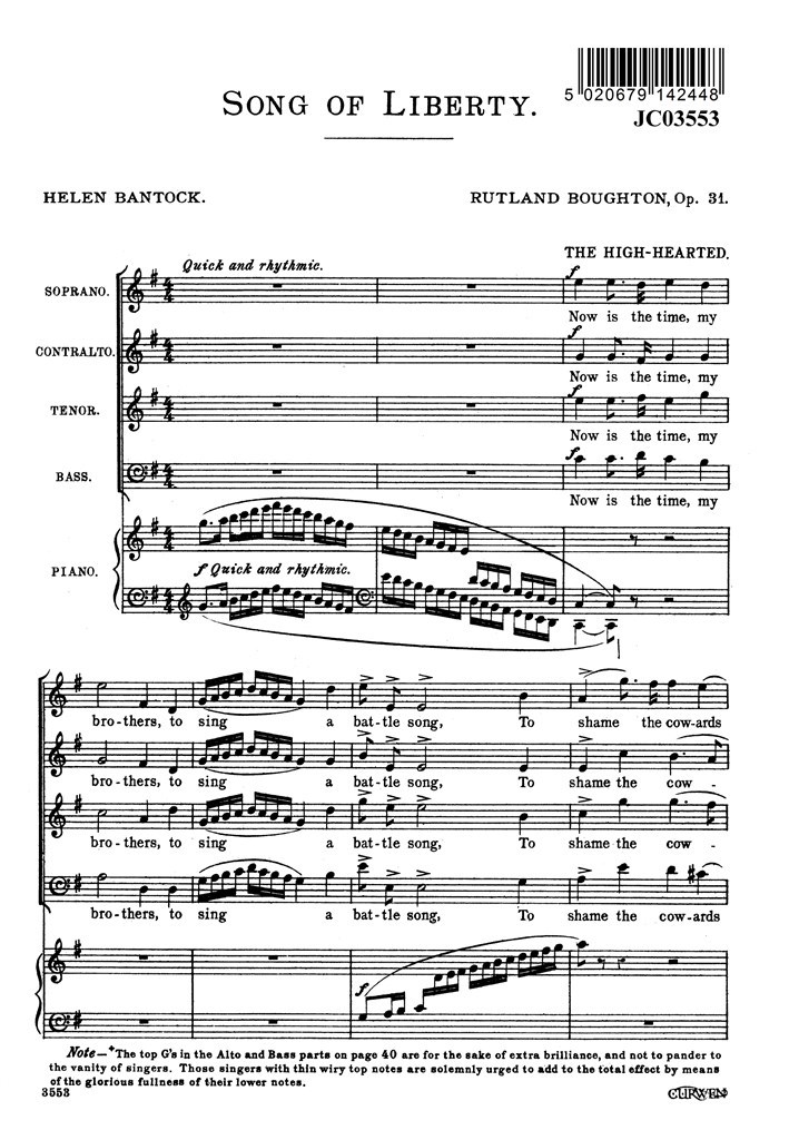 Song Of Liberty Op. 31