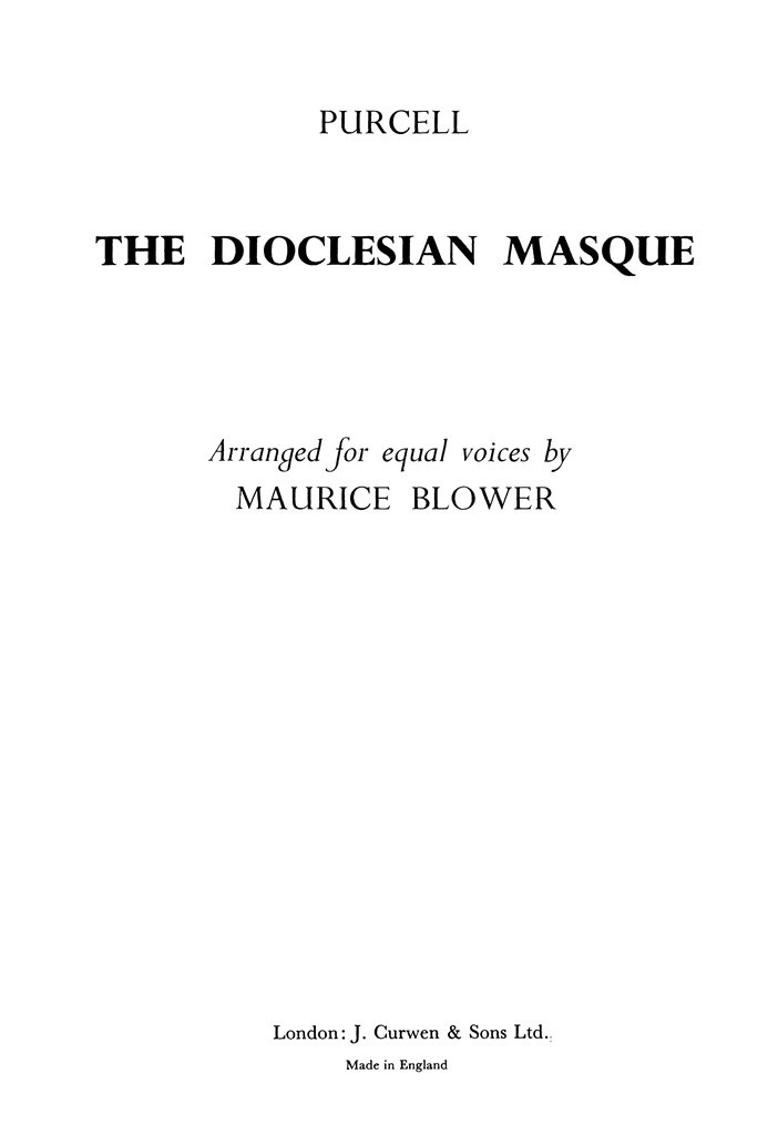The Dioclesian Masque