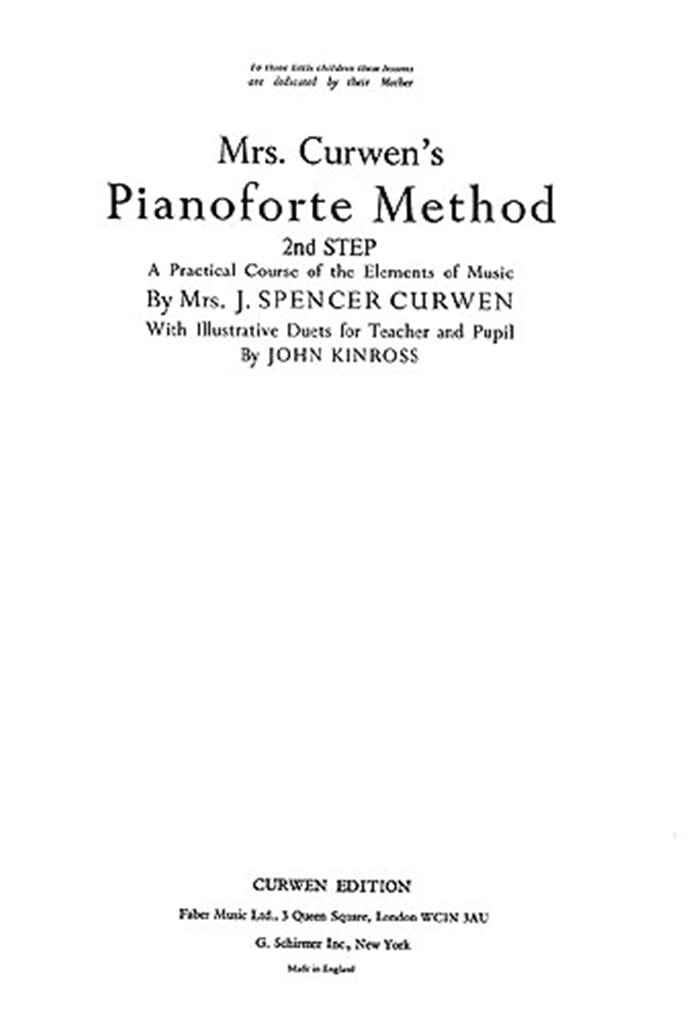 Mrs Curwen's Pianoforte Method