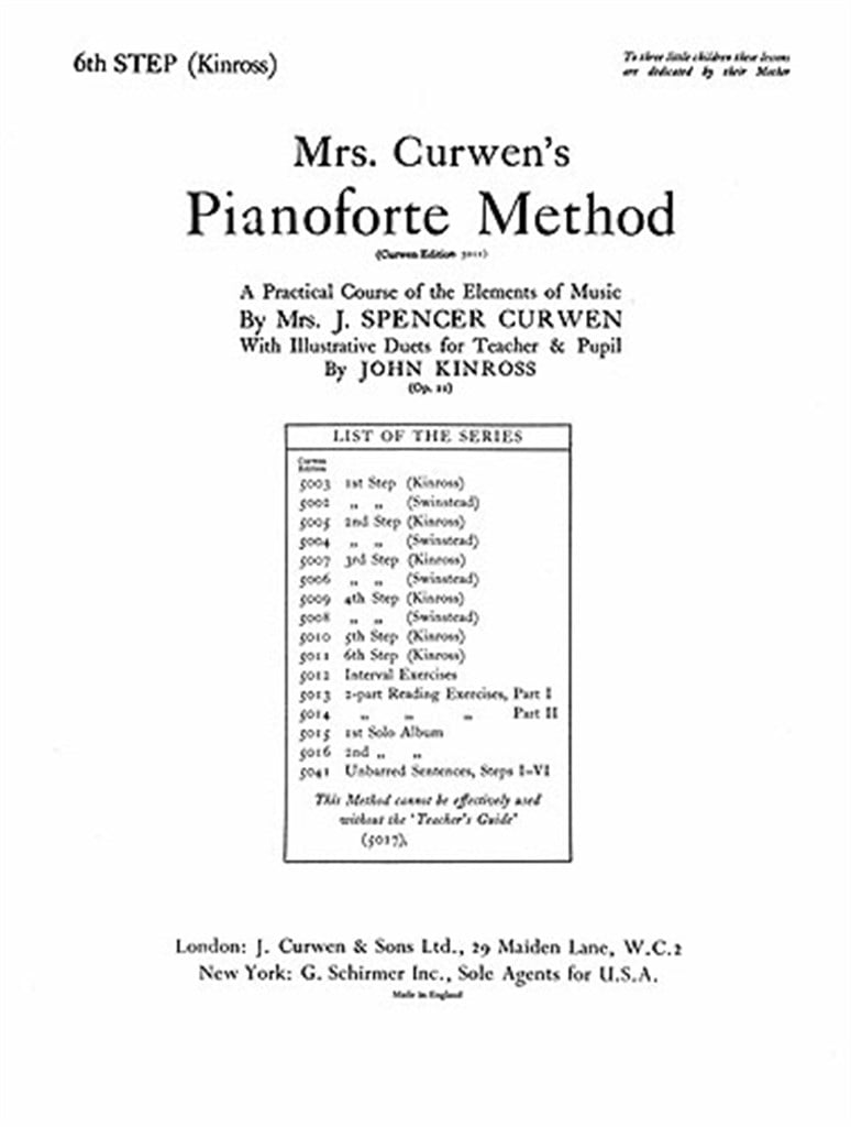 Mrs Curwen's Pianoforte Method