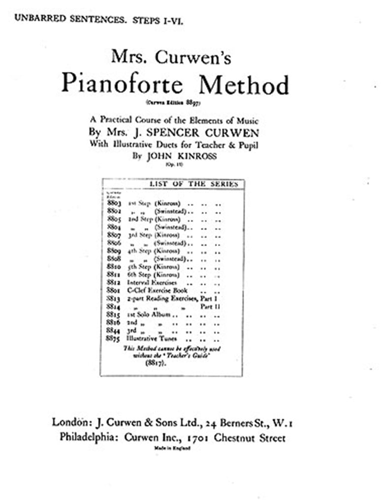 Mrs Curwen's Pianoforte Method